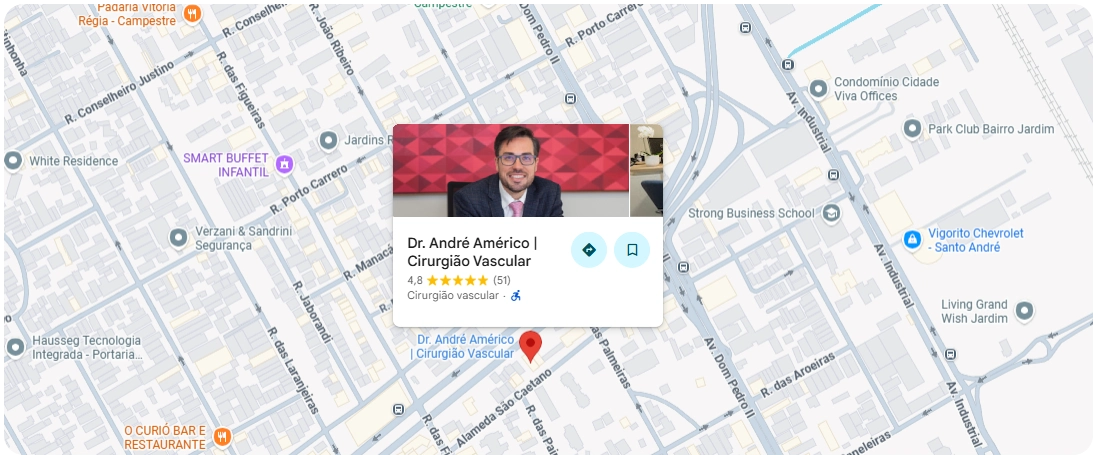 Dr. André Américo; Cirurgião Vascular; Cirurgião Endovascular; Especialista em Ecografia Vascular com Doppler; Clínica Solaris Jardim; Santo André - SP; Consulta sem pressa; Tratamento de varizes com laser; Tratamento de Linfedema e Lipedema; Tratamentos de doenças arteriais por cateterismo; Implante de cateteres para hemodiálise e quimioterapia; Tratamento de úlceras e feridas em geral; Ecografia Vascular com Doppler